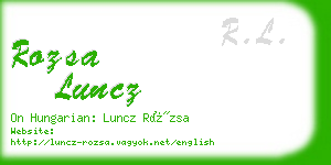 rozsa luncz business card